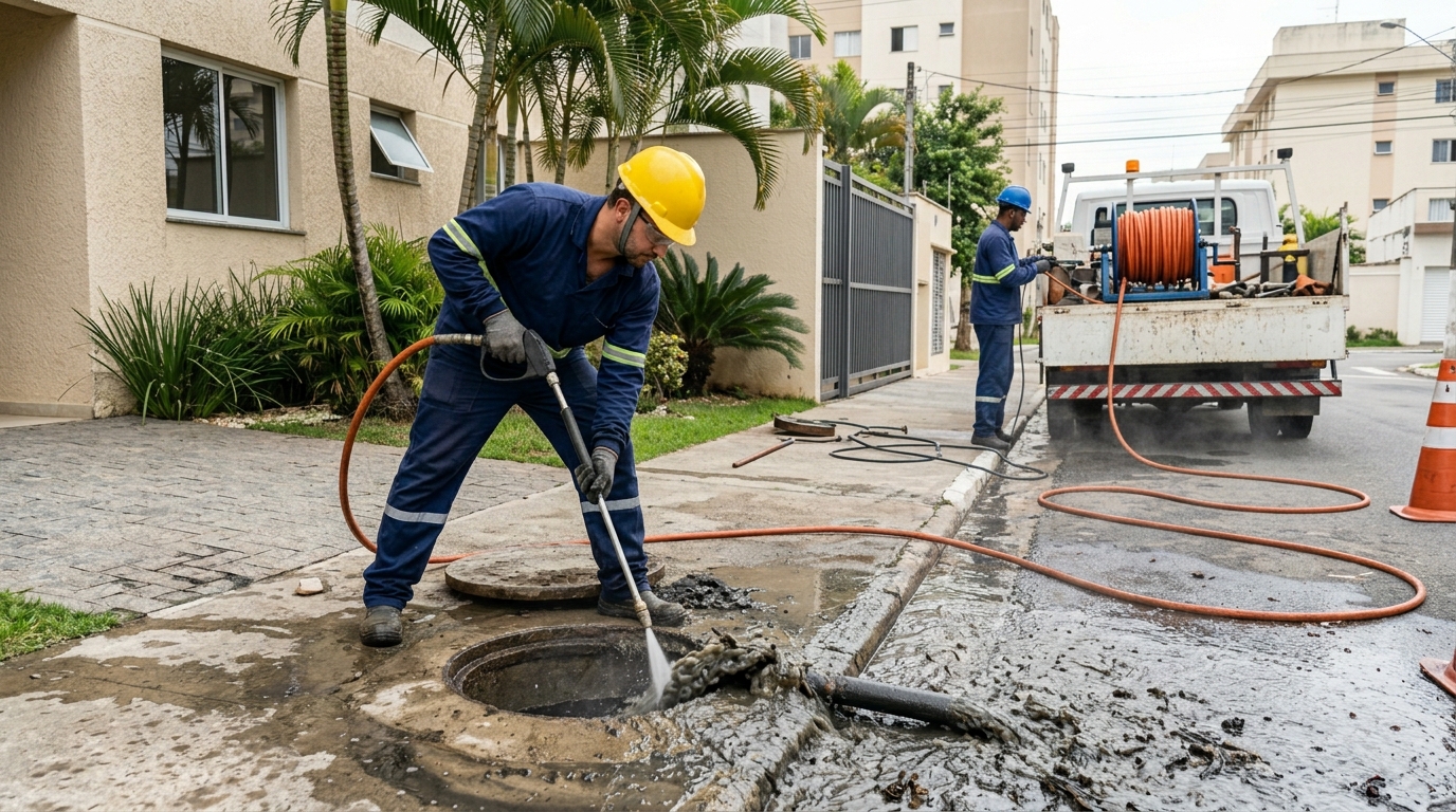 Hidrojateamento Industrial no Flexal, Serra‑ES